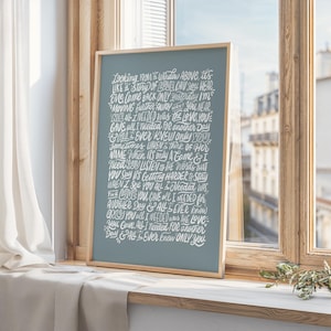 Only You - Yazoo, Story of Love, Song Lyrics Wall Art, Lyrics Print, Music Poster • Birthday Gift • Wedding Gift • Anniversary Gift