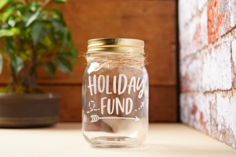 Holiday Fund // Travel Gift // Piggy Bank // Vacation Fund // Etsy