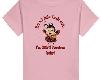 Lady bug Christian girl tshirt, infant toddler youth tshirt, religious tee, faith statement tshirt, inspirational Tshirt, spiritual tshirt