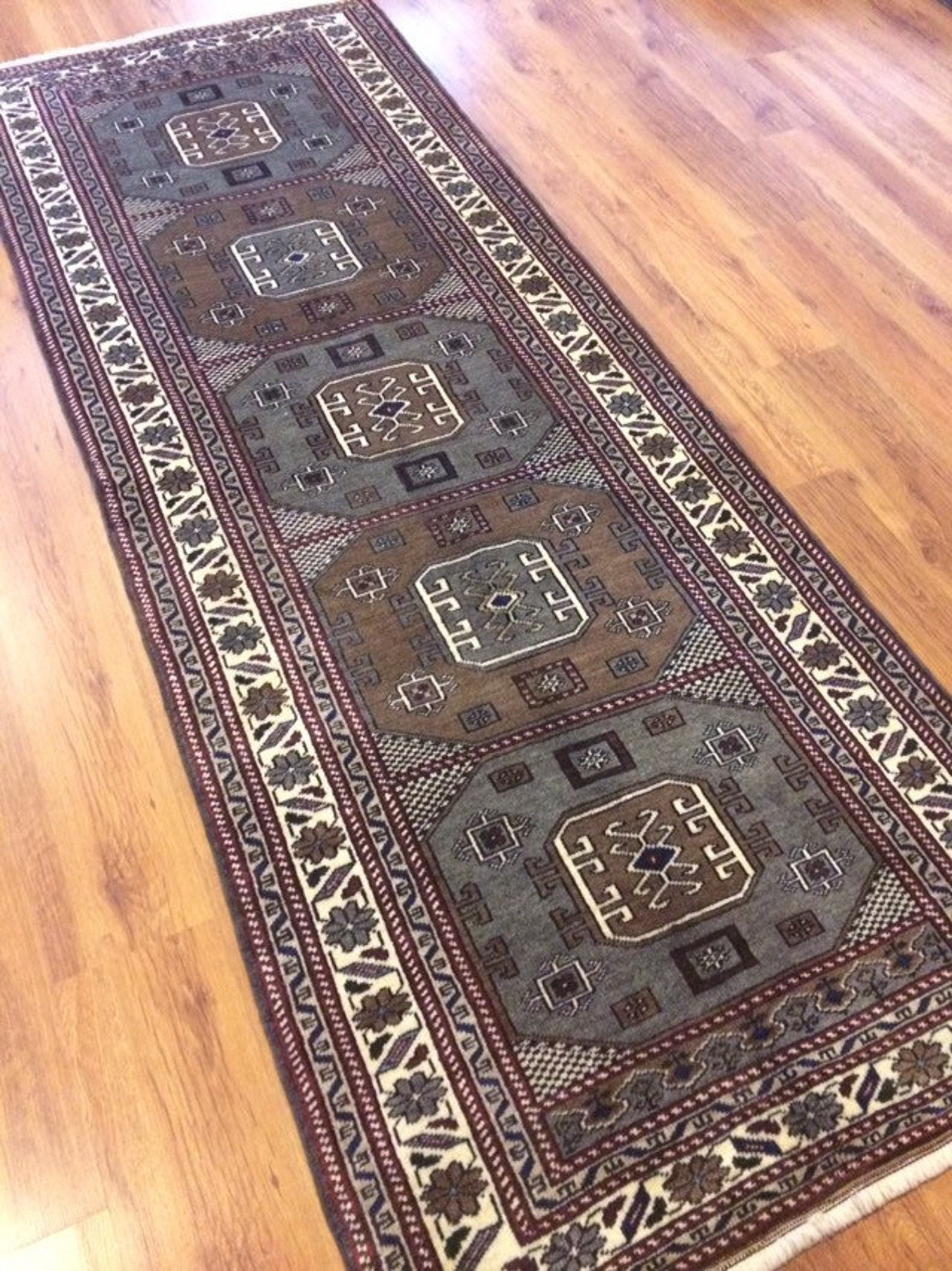 Turkish Double Knotted Runner Rug pastel rug boho Etsy
