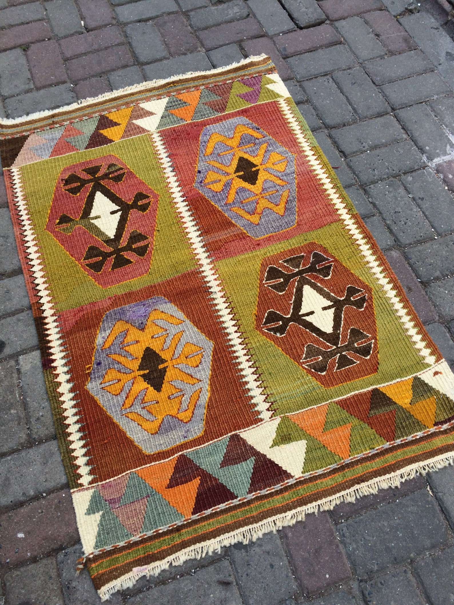 Small Handmade Kilim Rug pastel rug traditional Etsy