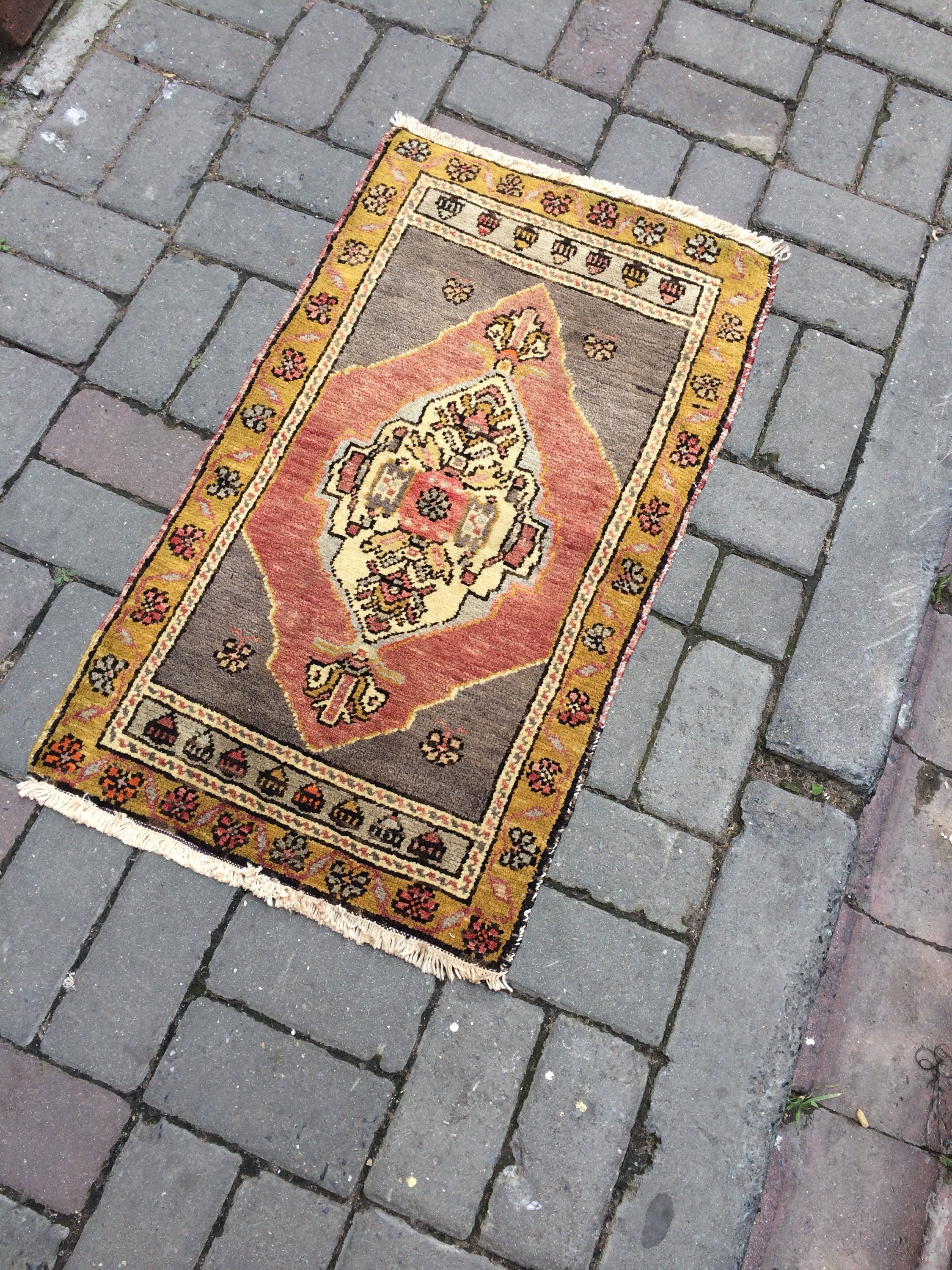 Vintage Door Mat Rug Small Rug area rug vintage Etsy