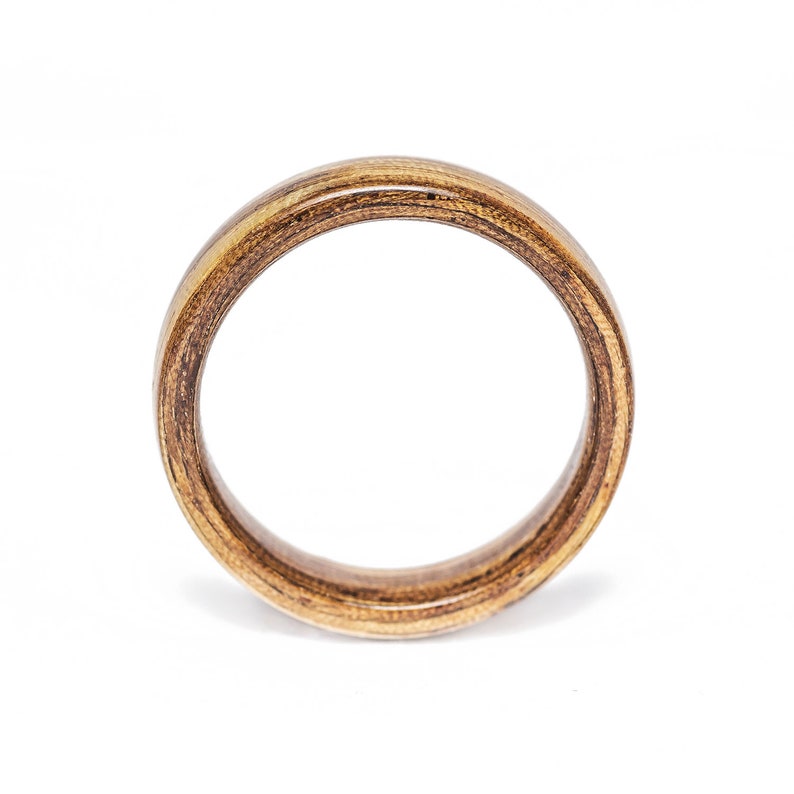 wooden ring mens wooden ring Handmade engagement ring Zebrano wood Bentwood Ring wood wedding ring wedding band
