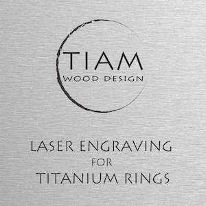 Gravação a laser em anel de titânio, personalização a laser, anel NÃO incluído