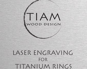 Incisione laser su anello in titanio, personalizzazione personalizzata