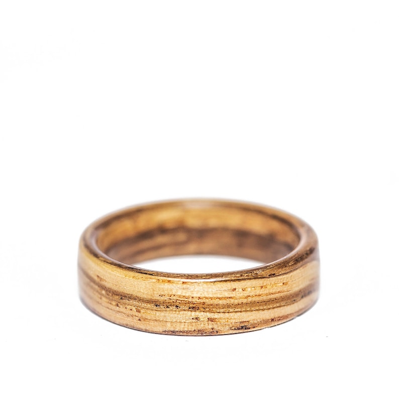 wooden ring mens wooden ring Handmade engagement ring Zebrano wood Bentwood Ring wood wedding ring wedding band