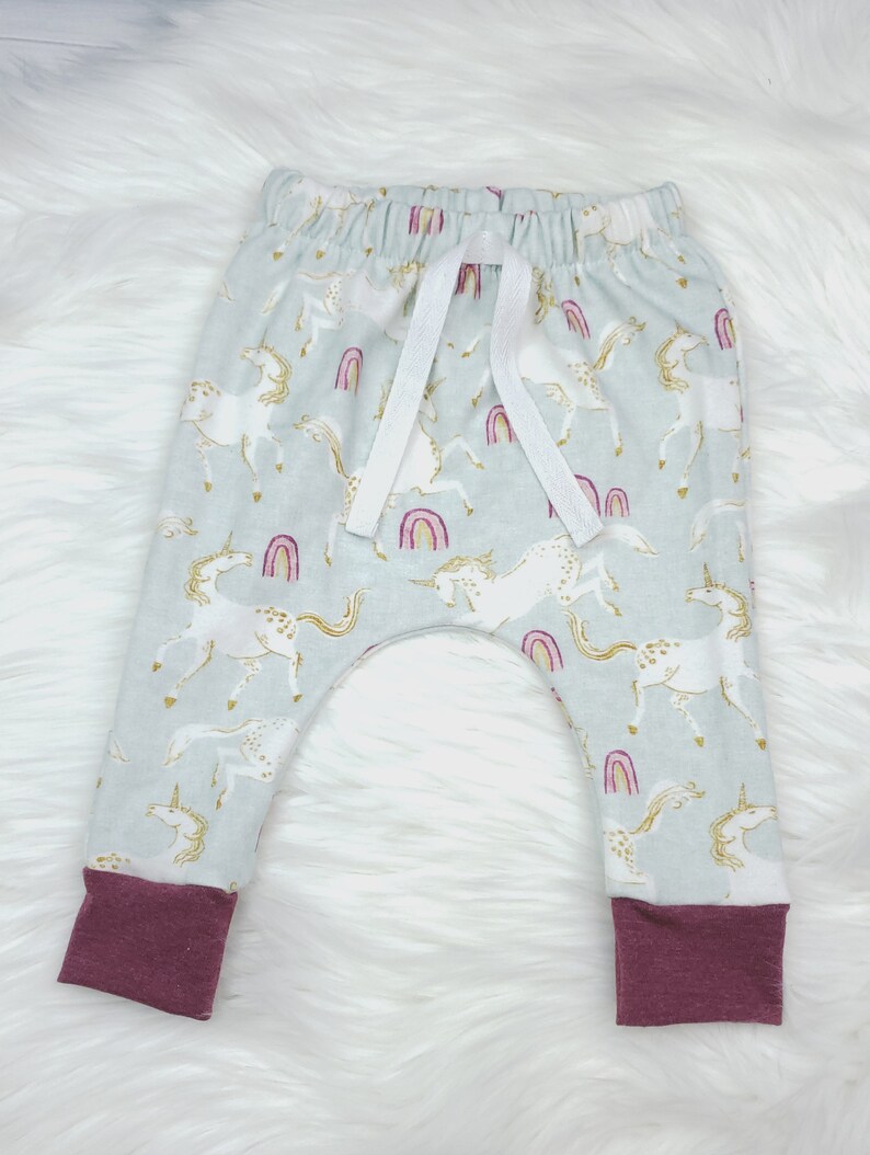 Rainbow Baby Organic Girl Clothes Unicorn Baby Baby Leggings Baby Pants Gold White Unicorn Pink Rainbow ORGANIC Unicorn Rainbow Pants