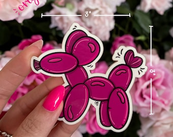 Balloon Dog Glossy Vinyl Die Cut Sticker