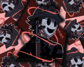 Sniper Mask "High Rise Invasion" Die Cut Sticker | Strawberry Moon Creatives