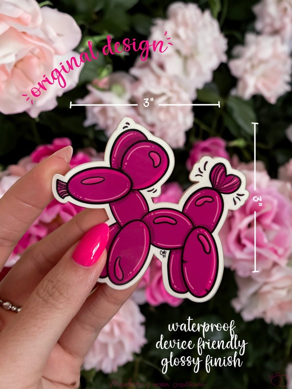 Balloon Dog Glossy Die Cut Sticker