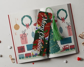 Merry Christmas Gnome Bookmark | Strawberry Moon Creatives