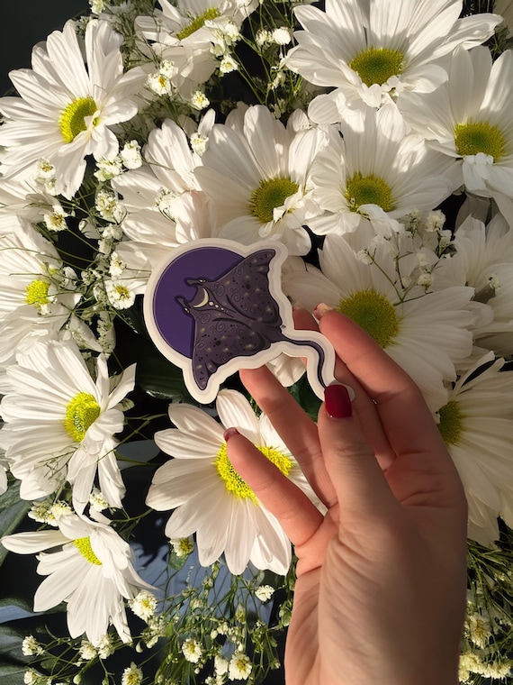 Manta Ray Die Cut Sticker | Bullet Journal, Scrapbooking, Sticker Collecting | StrawberryMoonCreatives