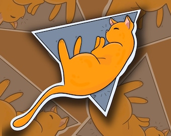 Cat Chinese New Year "Fruits Basket" Glossy Vinyl Sticker | Strawberry Moon Creatives