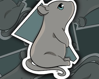 Yuki Rat "Fruits Basket" Chinese Zodiac Glossy Vinyl Die Cut Sticker | Strawberry Moon Creatives