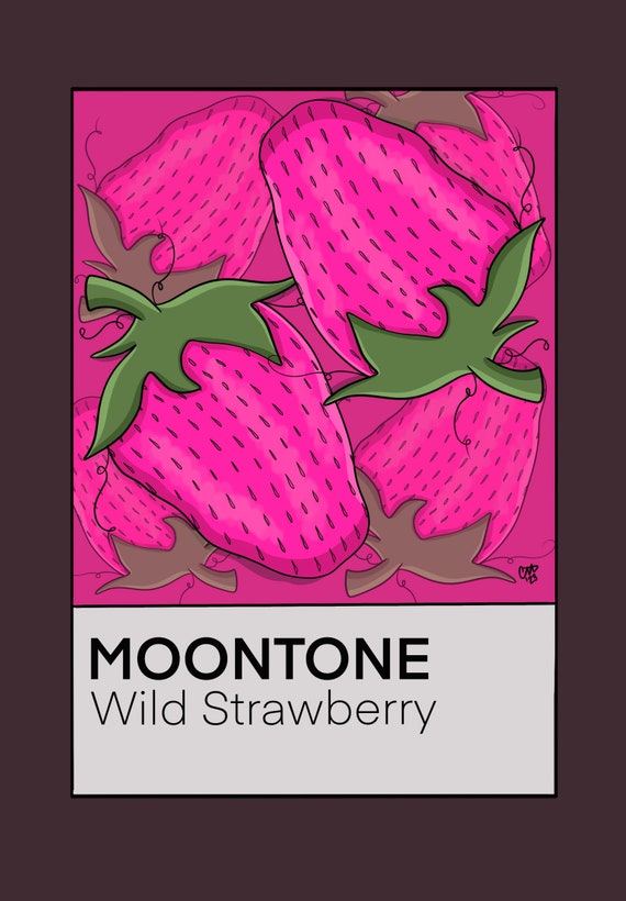 Wild Strawberry Moontone 8x10 Print | Digital Art, StrawberryMoonCreatives