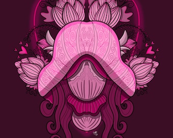 Mushroom Prints Metallic 8x8 Art Prints | Strawberry Moon Creatives