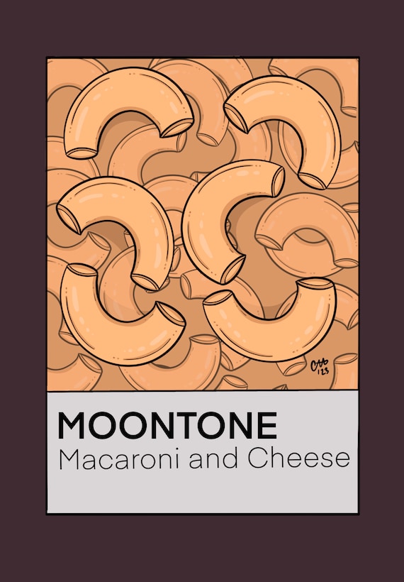 Macaroni and Cheese Moontone 8x10 Print | Digital Art, StrawberryMoonCreatives