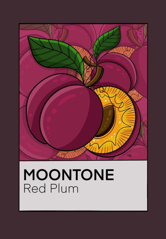 Red Plum Moontone 8x10 Print | Digital Art, StrawberryMoonCreatives