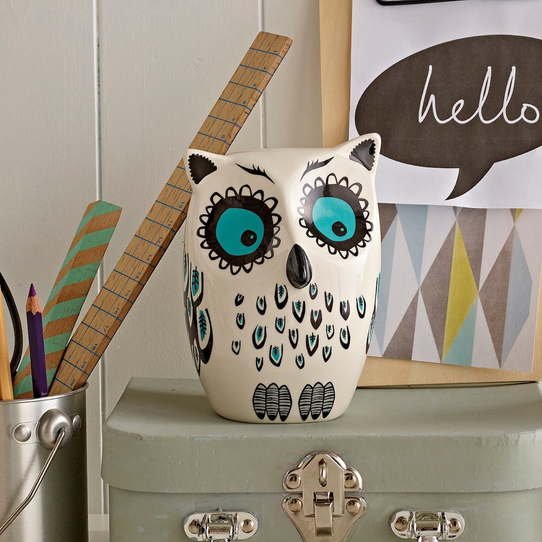 Handmade Ceramic Owl Money Box Etsy