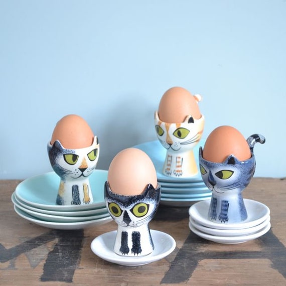 8 x Egg Cup Set Breakfast Boiled Eggs Novelty egg holder Kitchen
