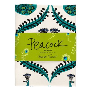 Peacock Cotton Apron by Hannah Turner