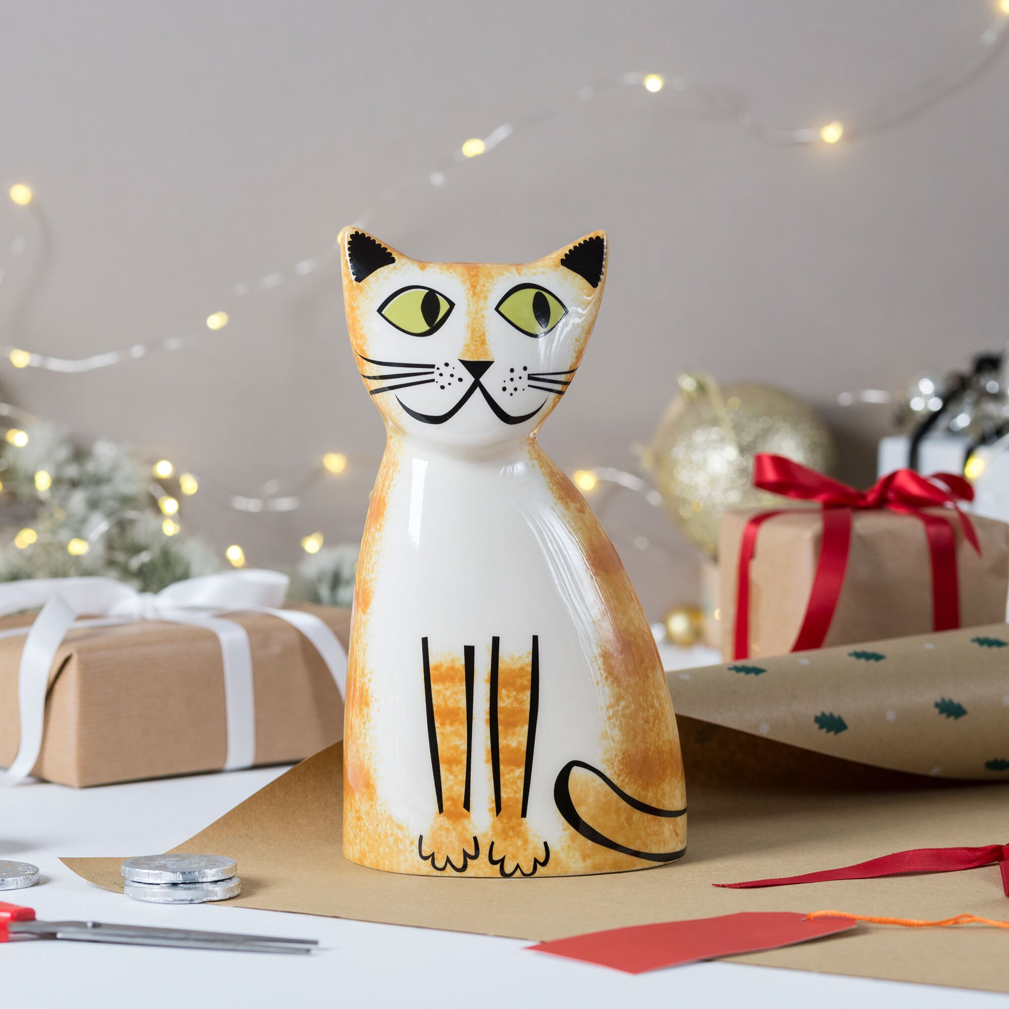 Handmade Ceramic Cat Money Box Designed in the UK by Hannah Etsy