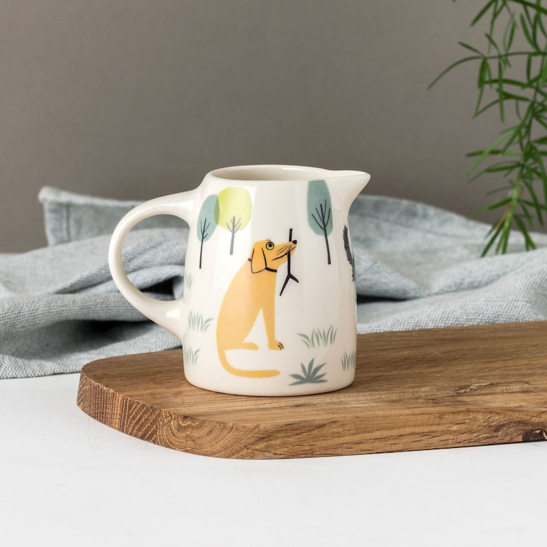 Handmade Ceramic Barklife Baby Jug by Hannah Turner