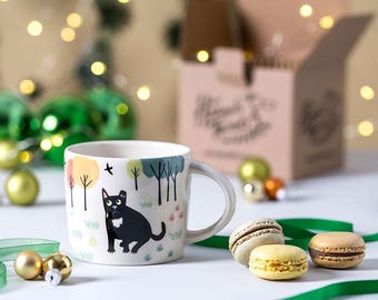 Handmade Ceramic Dog Mug 2, designed in the UK by Hannah Turner.