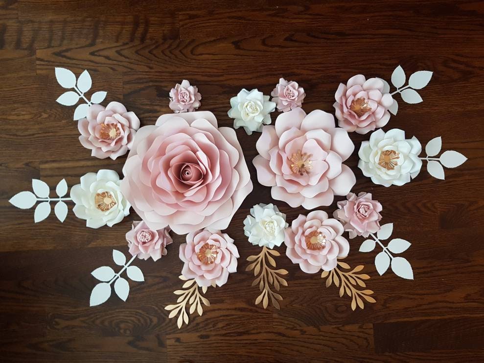 Paper Flower Wall Decor Etsy