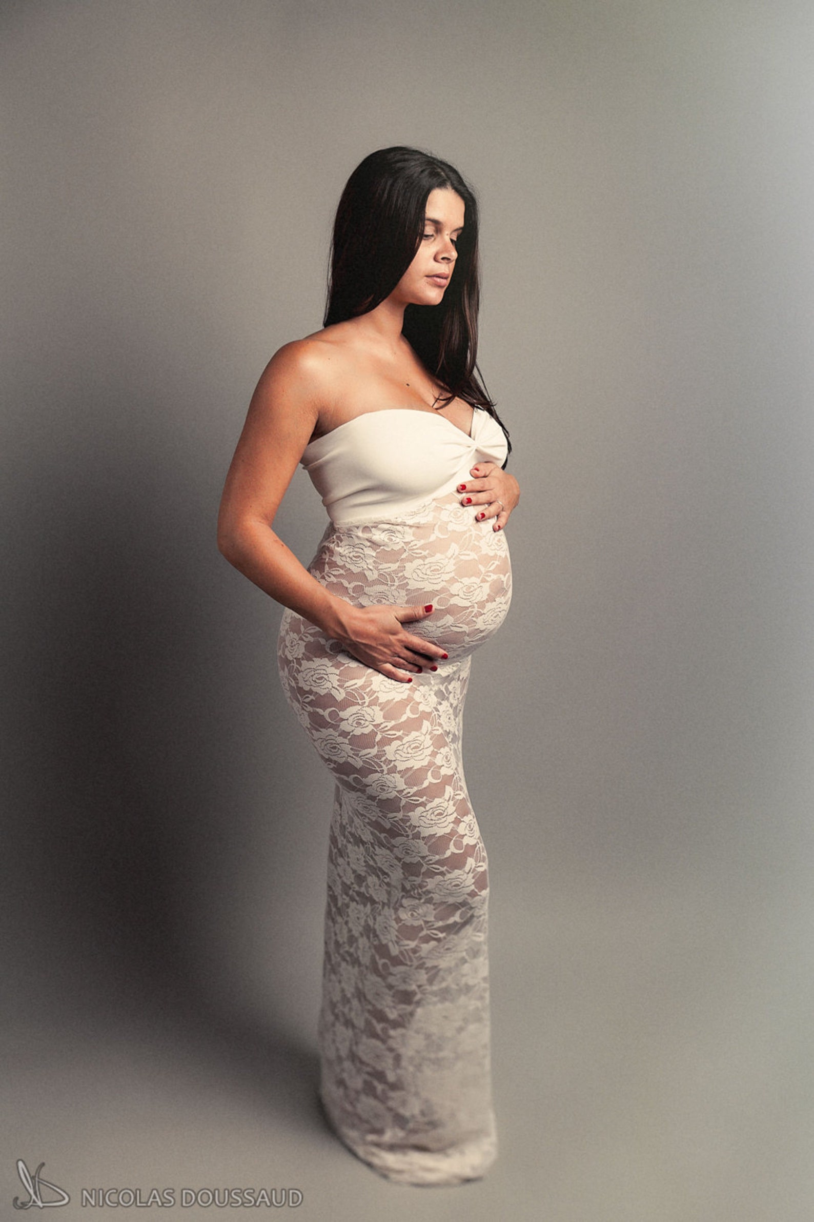 Fitted Maternity Dress for photo shoot. Maternity Gown Etsy