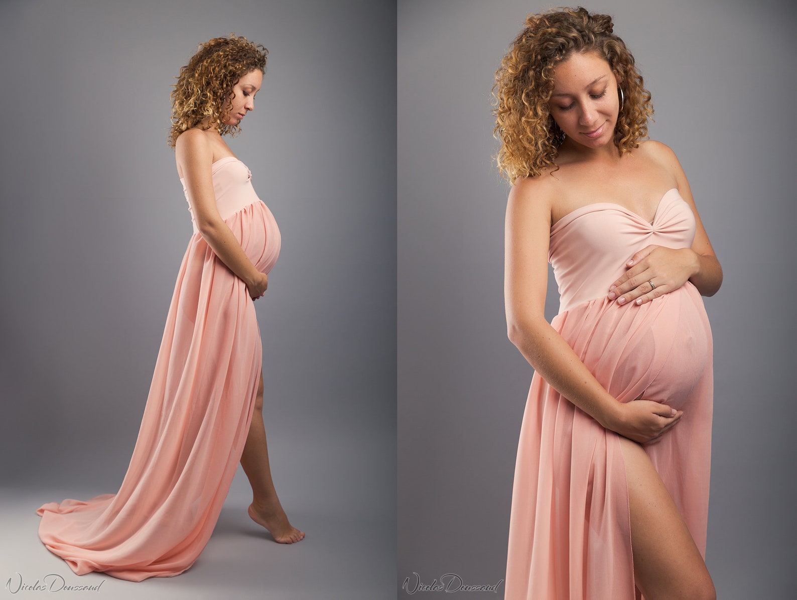 Pink Maternity Dress for photo shoot Maternity Outfit Photo Etsy