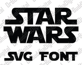 Sale! Star Wars Font SVG Collection - Star Wars Alphabet DXF - Star Wars Letter Clipart - SVG Files for Silhouette Cameo or Cricut