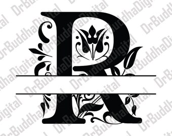 Sale! Split Regal Monogram Font SVG Collection - Split Monogram Alphabet DXF - Letter Clipart - Files for Silhouette Cameo or Cricut