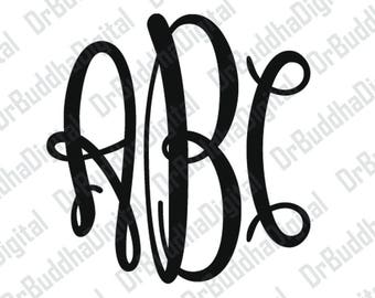 Sale! Keepsake Monogram Font SVG Collection - Monogram Alphabet DXF - Monogram Letter Clipart - File for Silhouette Cameo or Cricut