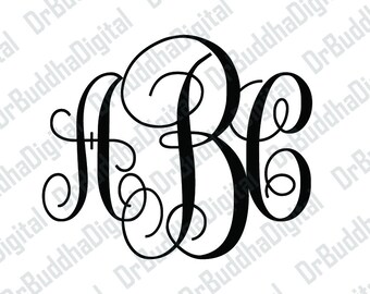 Sale! Interlocking Monogram Font SVG Collection - Interlocking DXF - Letter Clipart - Files for Silhouette Cameo or Cricut
