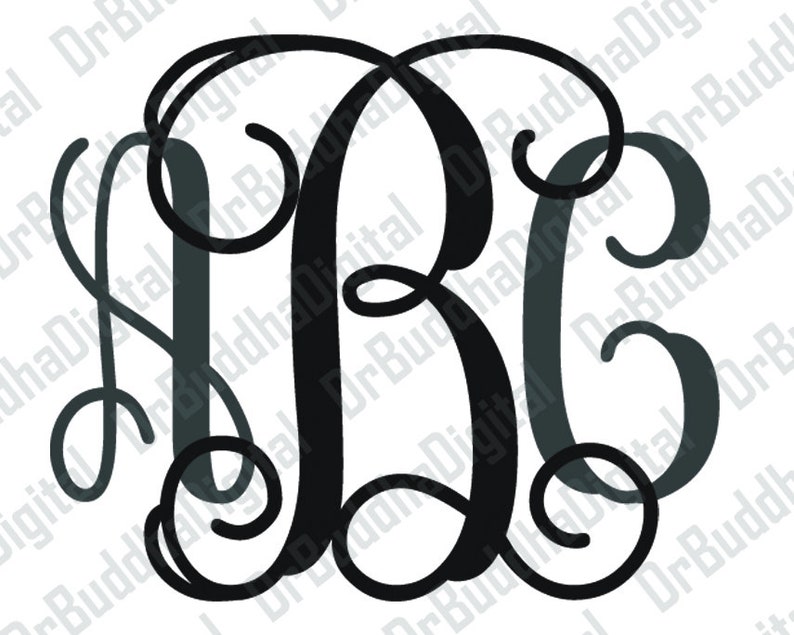 Download Paper Party Kids Craft Supplies Tools Sale Interlocking Vine Monogram Font Svg Collection Files For Silhouette Cameo Or Cricut Letter Clipart Interlocking Dxf