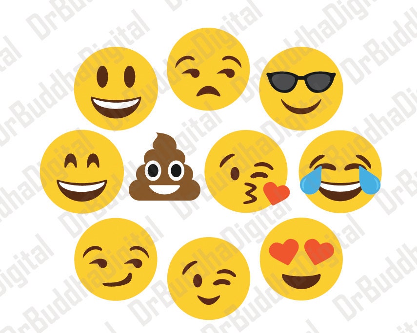 Sale Emoji SVG Collection Emoji DXF Emoji Clipart Svg Etsy