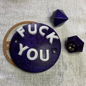 F*CK YOU set : valve caps + phosphorescent Points Cover for Harley Sportster XL , Evolution Big Twins (Shovelhead, Evo) /2175937