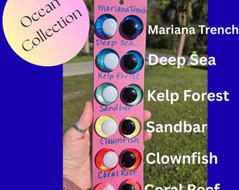 Handbemalte Sicherheitsaugen: Amigurumi Plushie Eyes - Ocean Collection