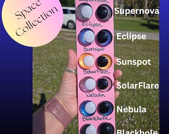 Handbemalte Sicherheitsaugen: Amigurumi Plushie Eyes - Space Collection