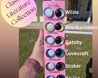 Handgemalte Sicherheitsaugen: Amigurumi Plushie Eyes - Classic Literature Collection