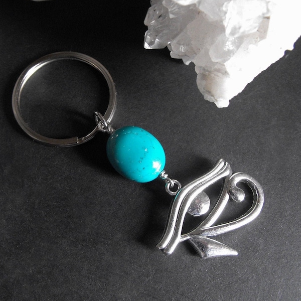 Eye of Horus and Turquoise Keyring