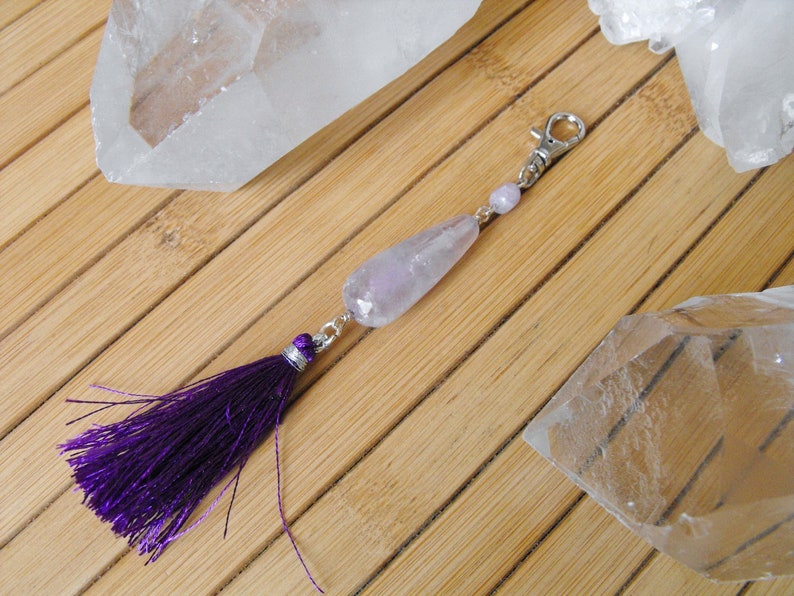 Color Treasure Jewelry Natural Amethyst Tassel Plum Shape main image 1