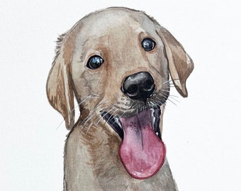 Original Hand Painted Watercolor of your fur baby! Perfect gift for pet lover. USA seller