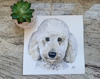 Made to order Custom pet portraits from photo hand-made watercolor, perfect gift for pet lover!