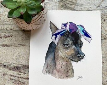 Hand painted custom pet portrait for pet lovers