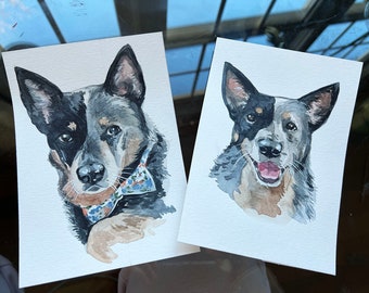 Original Hand Painted Watercolor of your fur baby! Perfect gift for pet lover. USA seller