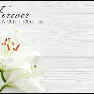 Message de deuil pour les fleurs