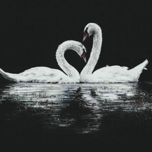 Exclusive original Artwork Print - Swan Song pastel painting - digital download