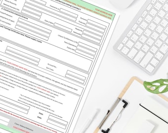 New Subcontractor Registration Form - EXCEL file instant digital download